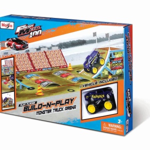 Set de construcție Maisto Fresh Metal 100, pista monster truck, vehicul inclus, multicolor, 3 ani