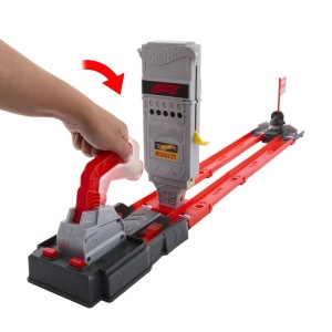 Set de joaca Hot Wheels Racing Circuit de Curse Grid Start Formula 1 cu 2 masinute, 35.5x25.5x7.5cm - Img 10