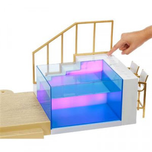 Set de joaca piscina Rainbow High, cu 7 lumini, umbrela pliabila si accesorii - Img 7