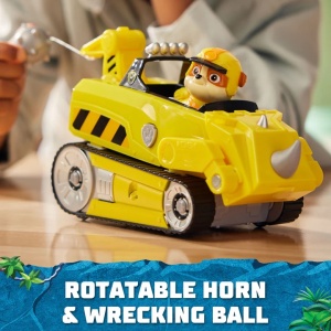 Set Figurina cu Vehicul Paw Patrol Jungle Pups Deluxe, Rubble - Img 7