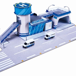 Set joacă Maisto Fresh Metal 100 construcție aeroport, 2 vehicule incluse, multicolor, pentru băieți, 3 ani - Img 2