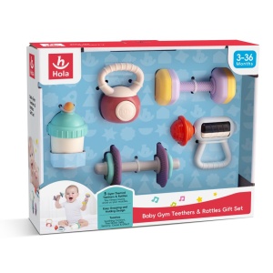 Set Jucarii Gingivale in Forma de Echipamente cu Tematica Sala, 9 piese