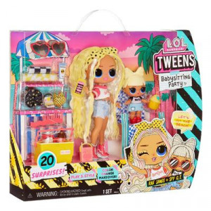 Set LOL Surprise Tweens Babysitting, Beach Party cu 2 Papusi LOL si 20 de surprize