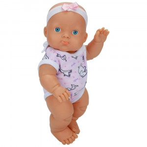 Set Papusa Bebelus Ada cu accesorii, Dollz n More, 23 cm, Roz - Img 7