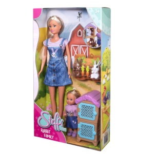 Set papusi Steffi Love, 2 papusi, accesorii, multicolor, 32.5x18cm