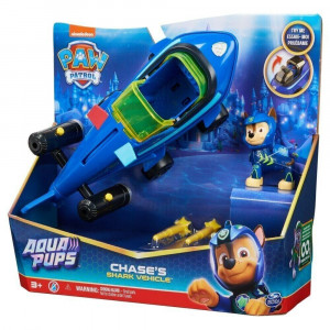 Set Paw Patrol, Vehicul Rechin Aqua Pups cu figurina Chase