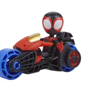 SPIDEY PRIETENII EXTRAORDINARI SET MOTOCICLETA SI FIGURINA MILES MORALES SPIDER MAN 10CM - Img 7