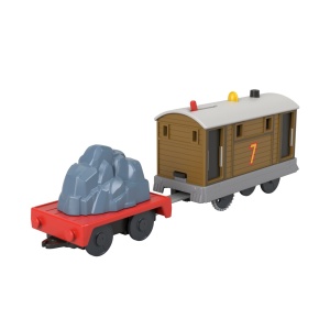 THOMAS LOCOMOTIVA MOTORIZATA TOBY CU VAGON - Img 4