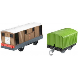 Trenulet Motorizat Toby cu vagon - Thomas&Friends Track Master - Img 5