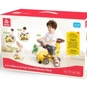 AVION INTERACTIV 4 IN 1 RIDE ON SI MANER DE IMPINGERE BANANA