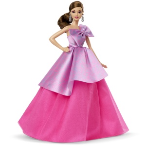 Barbie Birthday Celebration – Păpușă cu Rochie Roz din Satin, Ediție Aniversară - Img 2
