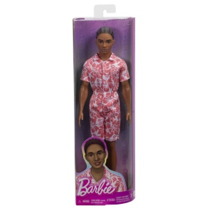 BARBIE PAPUSA BAIAT FASHIONISTAS IN SALOPETA STIL HAWAIAN SI SANDALE VERZI - Img 2