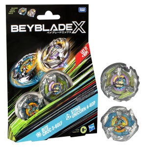 BEYBLADE X PACHET DUO BITE CROC 3-60LF SI STING UNICORN 4-60P - Img 3