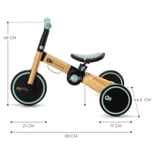BICICLETA DE ECHILIBRU / TRICICLETA KINDERKRAFT 4TRIKE, SUNFLOWER BLUE - Img 3