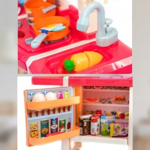 Bucatarie Interactiva cu Lumini Sunete, MalPlay, 45 elemente - Img 4