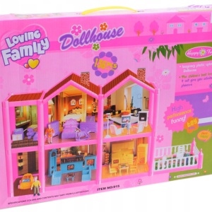 Casuta de papusi MalPlay de construit, cu mobilier si figurine, 136 piese - Img 4