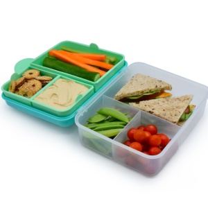 CUTIE PRANZ BENTO 2 NIVELE CU TACAMURI MELII BLUE MINT LIME - Img 4