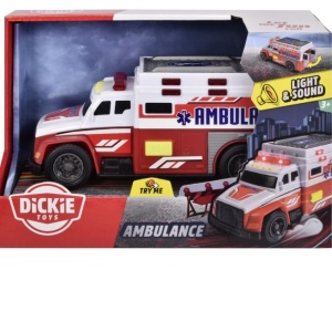 DICKIE TOYS AMBULANTA CU LUMINI SI SUNETE 15CM