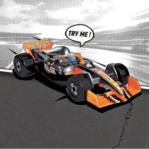 DICKIE TOYS FORMULA RACER MASINA TEAM PULSE CU LUMINI SI SUNETE SCARA 1 LA 24 - Img 7