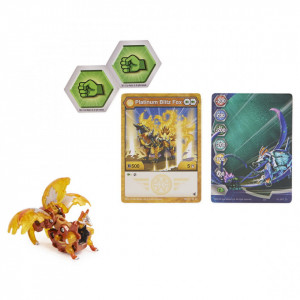 Figurina Metalica Bakugan Evolutions, Blitz Fox Portocaliu - Img 2