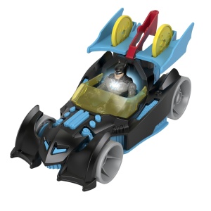 FISHER PRICE IMAGINEXT DC SUPER FRIENDS VEHICUL CU FIGURINA BATMAN CU COSTUM GRI - Img 7