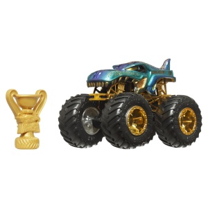 HOT WHEELS MONSTER TRUCK 50 BIGFOOT TROPHY CHAMPIONS MASINUTA MEGA WREX SCARA 1 LA 64 - Img 2