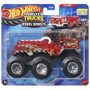 HOT WHEELS MONSTER TRUCK BIG RIGS MASINUTA METALICA CU 6 ROTI 5 ALARM SCARA 1 LA 64