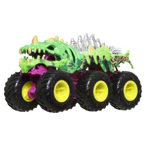 HOT WHEELS MONSTER TRUCK BIG RIGS MASINUTA METALICA CU 6 ROTI SKELESAURUS SCARA 1 LA 64 - Img 5
