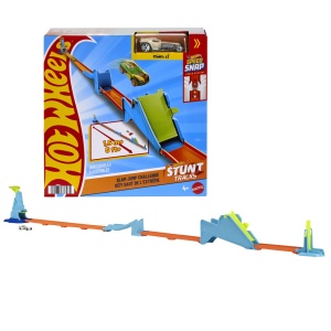 HOT WHEELS STUNT TRACKS PISTA CASCADORII SARITURA CU PROPULSIE CU MASINUTA INCLUSA - Img 6