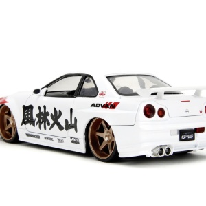 JADA SET FIGURINA METALICA 6CM SI MASINUTA NISSAN SKYLINE GTR SCARA 1 LA 24 - Img 3