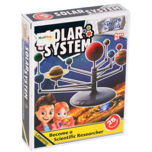 Joc educational Malplay Sistemul solar 3D fosforescent pentru asamblat cu 25 accesorii - Img 2