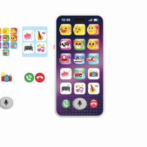 Jucarie interactiva pentru Copii, Telefon Mobil cu Lumini si Sunete - Img 5