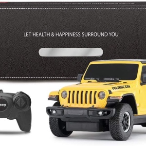 MASINA CU TELECOMANDA JEEP WRANGLER RUBICON GALBEN CU SCARA 1 LA 24 - Img 6