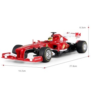  Masina cu telecomanda Rastar Ferrari F1, 1:18, dimensiuni 26x12x7.4cm, 2WD, multicolor - Img 3