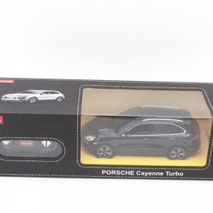 Masina cu telecomanda Rastar Porsche Cayenne Turbo, 1:24, negru, 20.2x8.1x7.1cm - Img 2