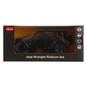 Masinuta metalica Jeep Wrangler Rubicon 4xe, negru, 1:24, 19x8.9x5.5cm - Img 2