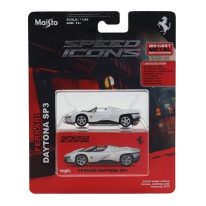 Mașinuță metalică Maisto Ferrari Daytona SP3, 1:64, detalii autentice, multicolor, 8.5x4x3.5cm  - Img 2