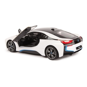 Masinuta Rastar RC - Bmw I8, alb, 1:14 - Img 4