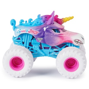 MONSTER JAM SET 2 MASINUTE METALICE SPARKLE SMASH SCARA 1:64 - Img 3