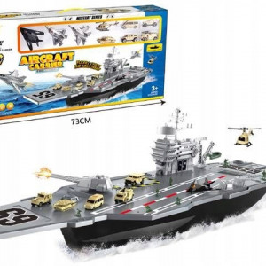 Nava militara cu aeronava si figurine, MalPlay