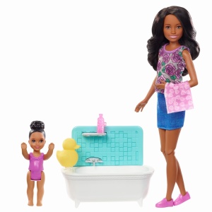 PAPUSA BARBIE MAMICA BRUNETA CU BEBELUS - Img 2