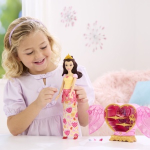 Papusa Disney Princess Jewel Reveal Belle, 32.5x18x7.5cm, multicolor, set cu accesorii surpriza - Img 5