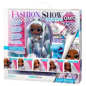 Papusa LOL Surprise OMG Fashion Show Hair Lady Braids - Img 5