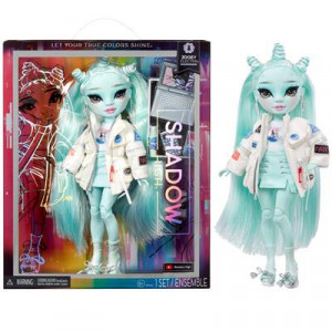 Papusa Rainbow High Shadow High Zooey Electra, cu haine si accesorii, 28 cm