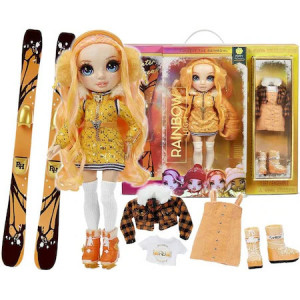 Papusa Rainbow High, Winter Break Poppy Rowan, cu 2 tinute complete - Img 3