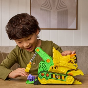 PATRULA CATELUSILOR FILMUL CU DINOZAURI SET BULDOZER CU FIGURINA RUBBLE SI ACCESORII - Img 5