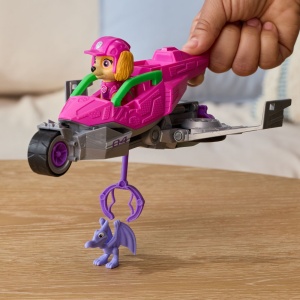 PATRULA CATELUSILOR FILMUL CU DINOZAURI SET DINO VEHICUL AVION CU FIGURINA SKYE SI ACCESORII 15CM - Img 8