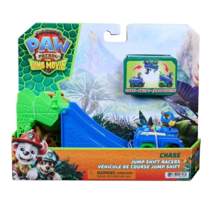 PATRULA CATELUSILOR FILMUL CU DINOZAURI SET VEHICUL CU RAMPA SI FIGURINA CHASE
