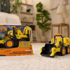 PATRULA CATELUSILOR RUBBLE SI ECHIPA VEHICUL BULDOZER CU MOTOR DUBLU - Img 3
