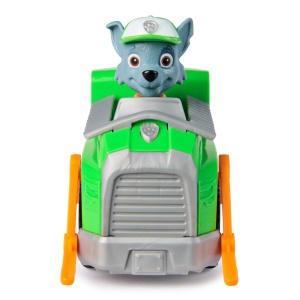 PATRULA CATELUSILOR SET VEHICUL DE BAZA CAMIONUL DE RECICLARE SI FIGURINA ROCKY - Img 7